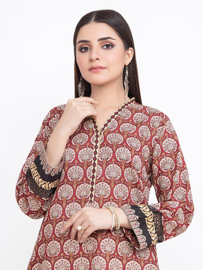 Edenrobe - Pret 1Pc Printed Khaddar Shirt - EWTKA21-67859