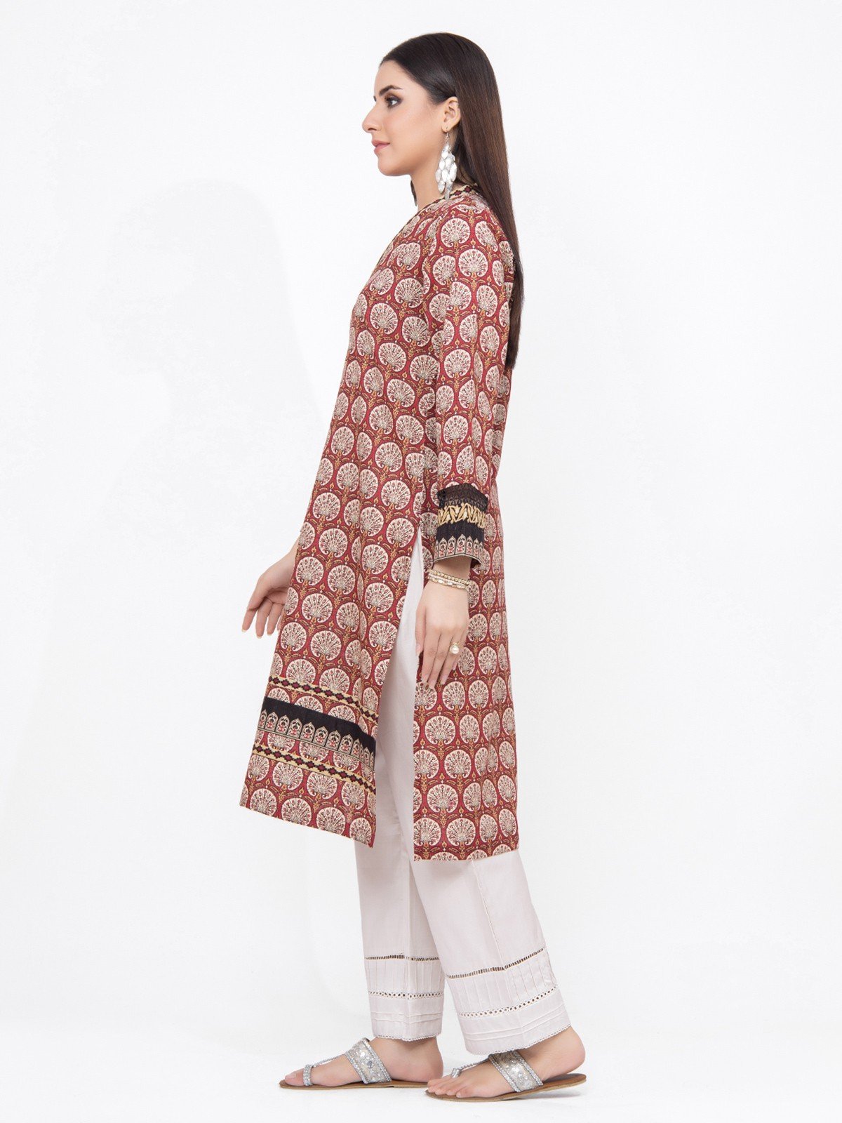 Edenrobe - Pret 1Pc Printed Khaddar Shirt - EWTKA21-67859