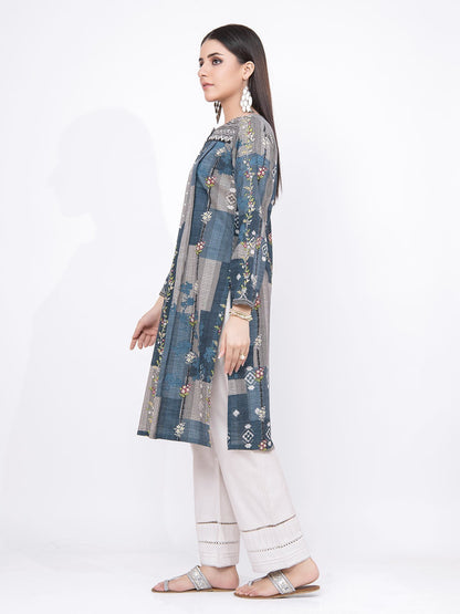 Edenrobe - Pret 1Pc Printed Teal Shirt - EWTKA21-67861