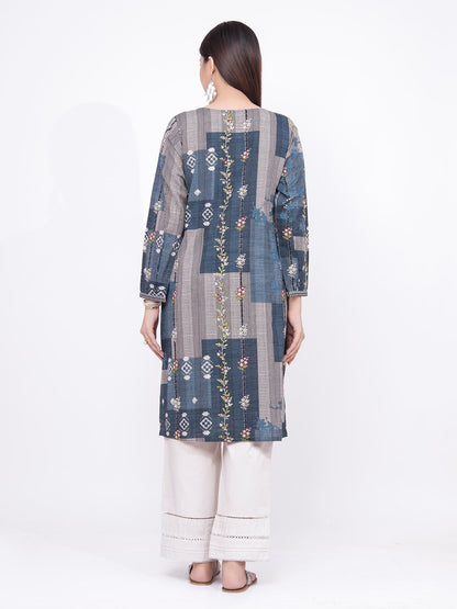 Edenrobe - Pret 1Pc Printed Teal Shirt - EWTKA21-67861