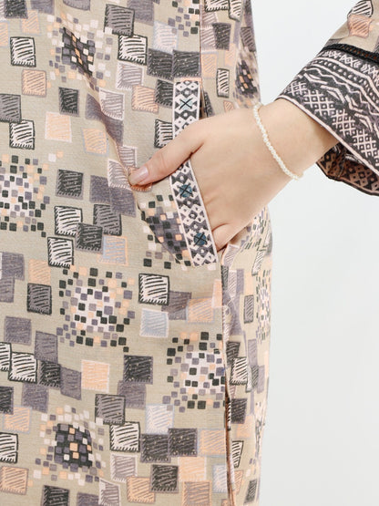 Edenrobe - Pret 1Pc Printed Cambric Shirt - EWTKA21-67862