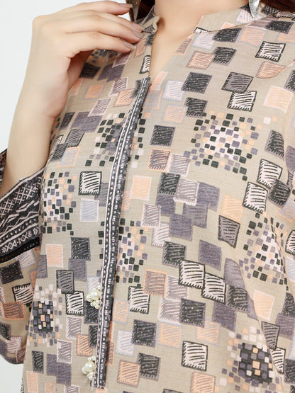 Edenrobe - Pret 1Pc Printed Cambric Shirt - EWTKA21-67862