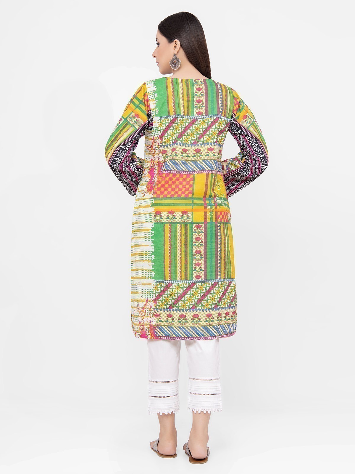 Edenrobe - Pret 1Pc Printed Khaddar Shirt - EWTKA21-67863