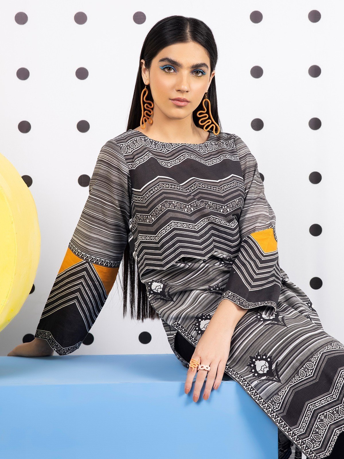 Edenrobe - Pret 1Pc Printed Khaddar Shirt - EWTKA21-67867