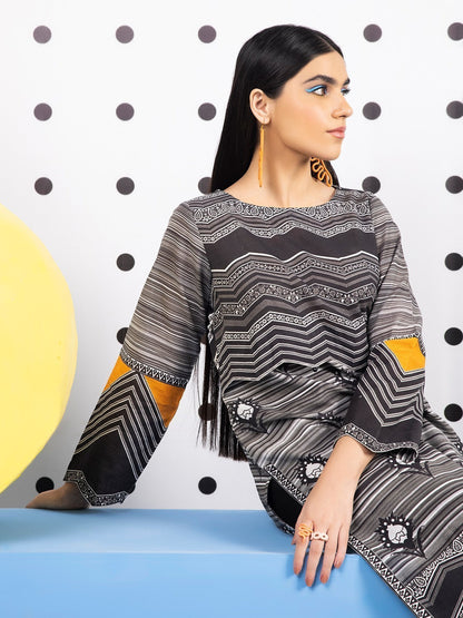 Edenrobe - Pret 1Pc Printed Khaddar Shirt - EWTKA21-67867