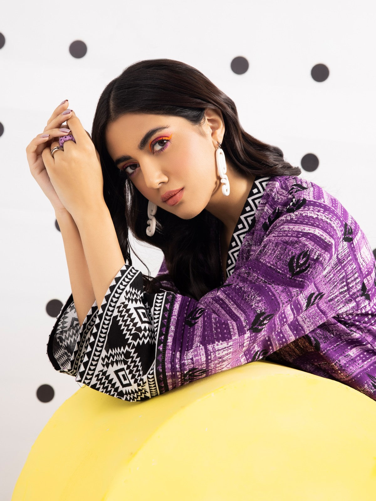 Edenrobe - Pret 1Pc Printed Khaddar Shirt - EWTKA21-67868