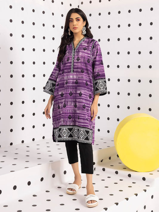 Edenrobe - Pret 1Pc Printed Khaddar Shirt - EWTKA21-67868