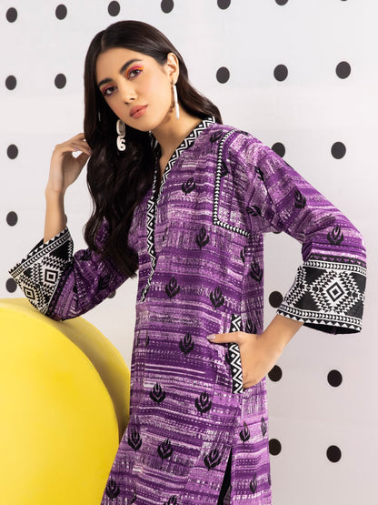 Edenrobe - Pret 1Pc Printed Khaddar Shirt - EWTKA21-67868