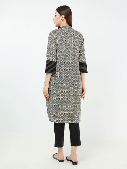 Edenrobe - Pret 1Pc Printed Khaddar Shirt - EWTKA21-67869