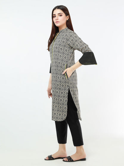 Edenrobe - Pret 1Pc Printed Khaddar Shirt - EWTKA21-67869