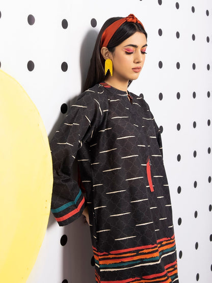Edenrobe - Pret 1Pc Printed Khaddar Shirt - EWTKA21-67872