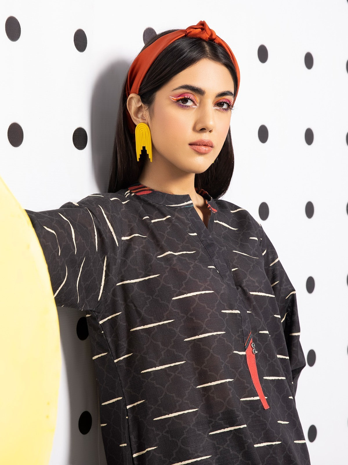 Edenrobe - Pret 1Pc Printed Khaddar Shirt - EWTKA21-67872