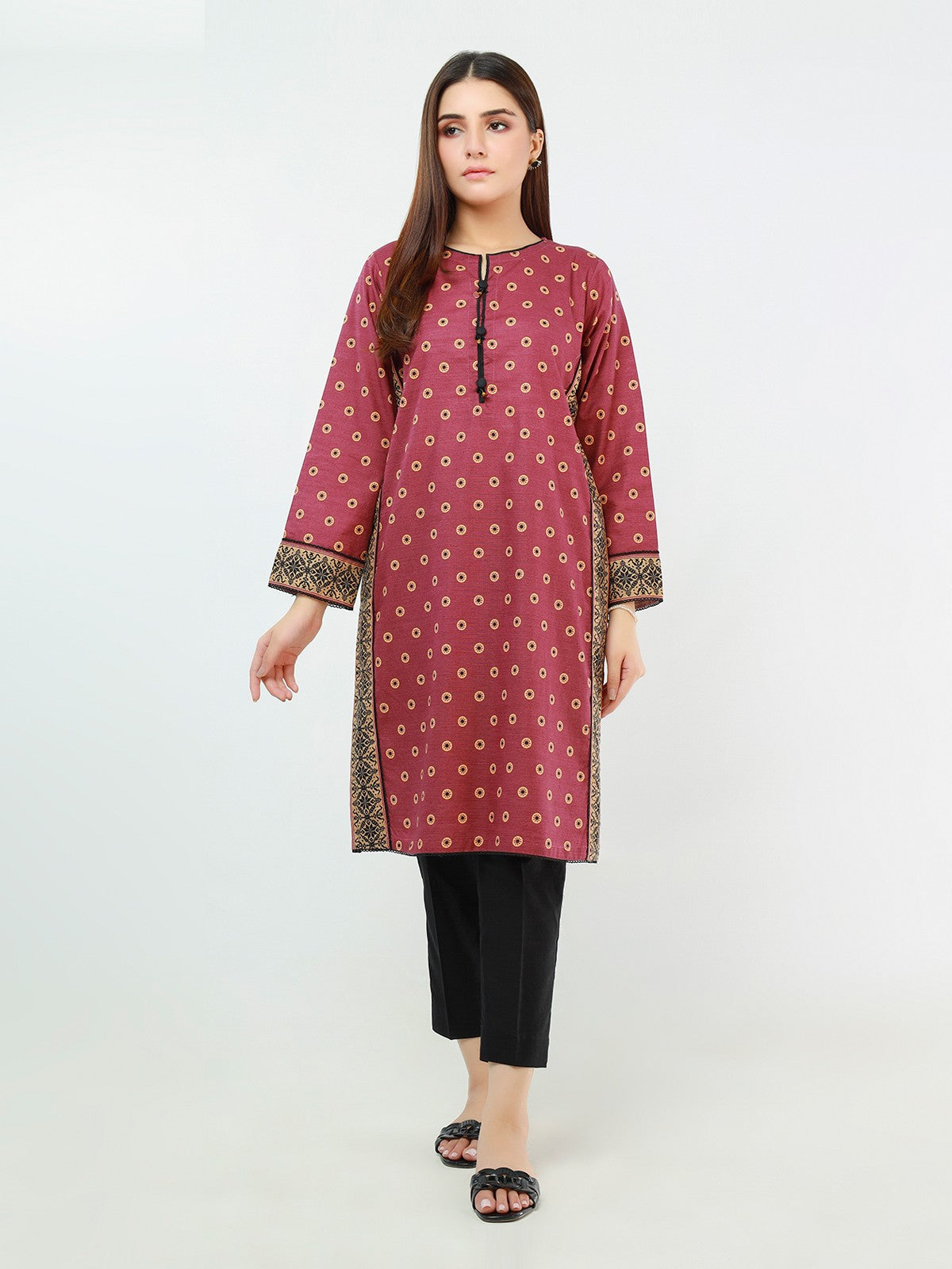 Edenrobe - Pret 1Pc Printed Khaddar Shirt - EWTKA21-68093