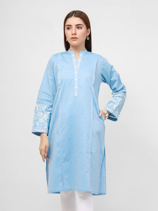Edenrobe - Pret 1Pc Printed Chambray Shirt - EWTK21-67717