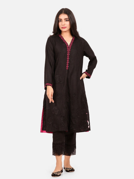 Edenrobe - Pret 1Pc Embroidered Viscose Shirt - EWTKE21-67340