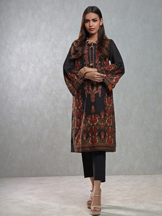 Edenrobe - Pret 1Pc Embroidered Khaddar Shirt - EWTKE21-67360