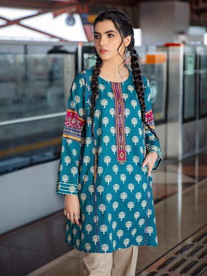 Edenrobe - Pret 2Pc Embroidered Khaddar Shirt Trouser - EWTKE21-67362 (2-PCS)