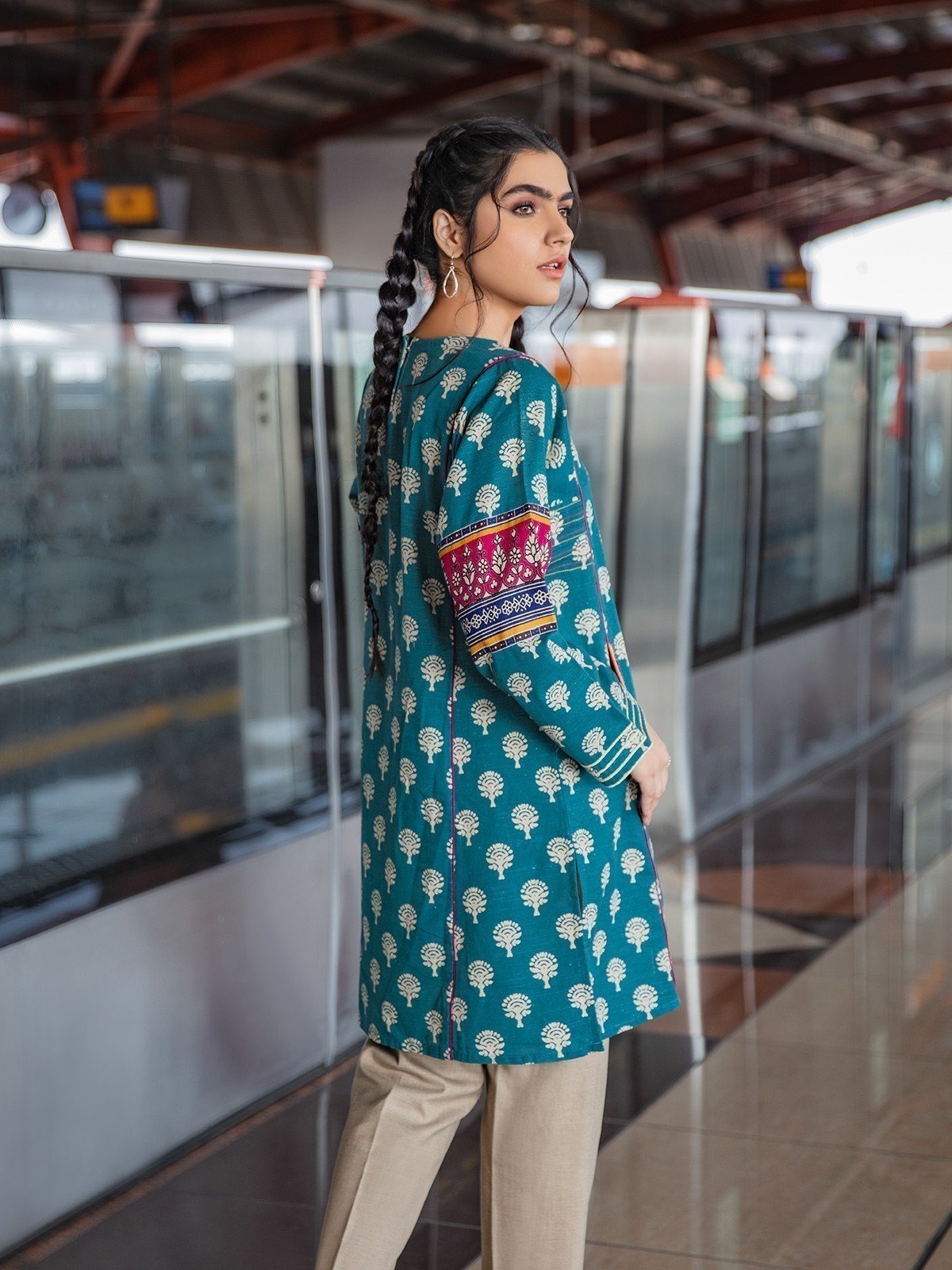 Edenrobe - Pret 2Pc Embroidered Khaddar Shirt Trouser - EWTKE21-67362 (2-PCS)