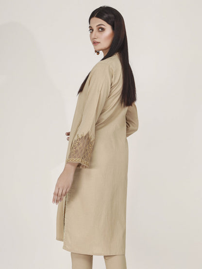 Edenrobe - Pret 2Pc Embroidered Jacquard Shirt Trouser - EWTKE21-67402 (2-PCS)