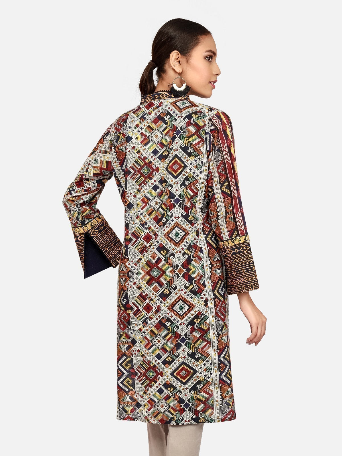 Edenrobe - Pret 1Pc Embroidered Khaddar Shirt - EWTKE21-67404