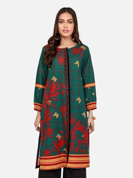 Edenrobe - Pret 1Pc Embroidered Viscose Shirt - EWTKE21-67415