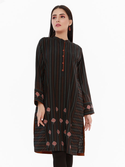 Edenrobe - Pret 1Pc Embroidered Jacquard Shirt - EWTKE21-67432