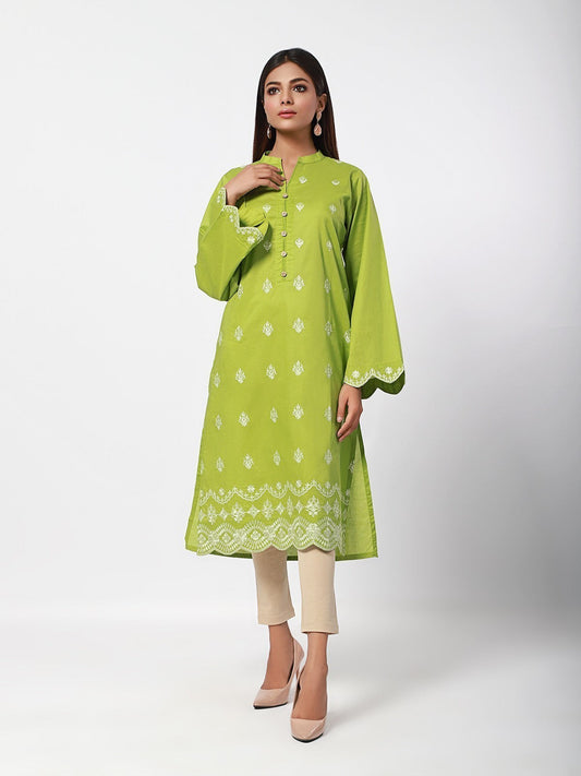 Edenrobe - Pret 1Pc Embroidered Cotton Shirt - EWTKE21-67438