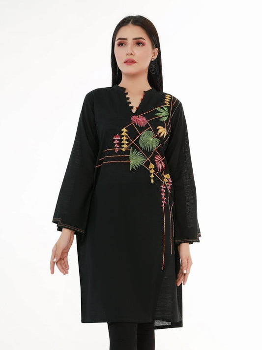 Edenrobe - Pret 1Pc Embroidered Jacquard Shirt - EWTKE21-67444