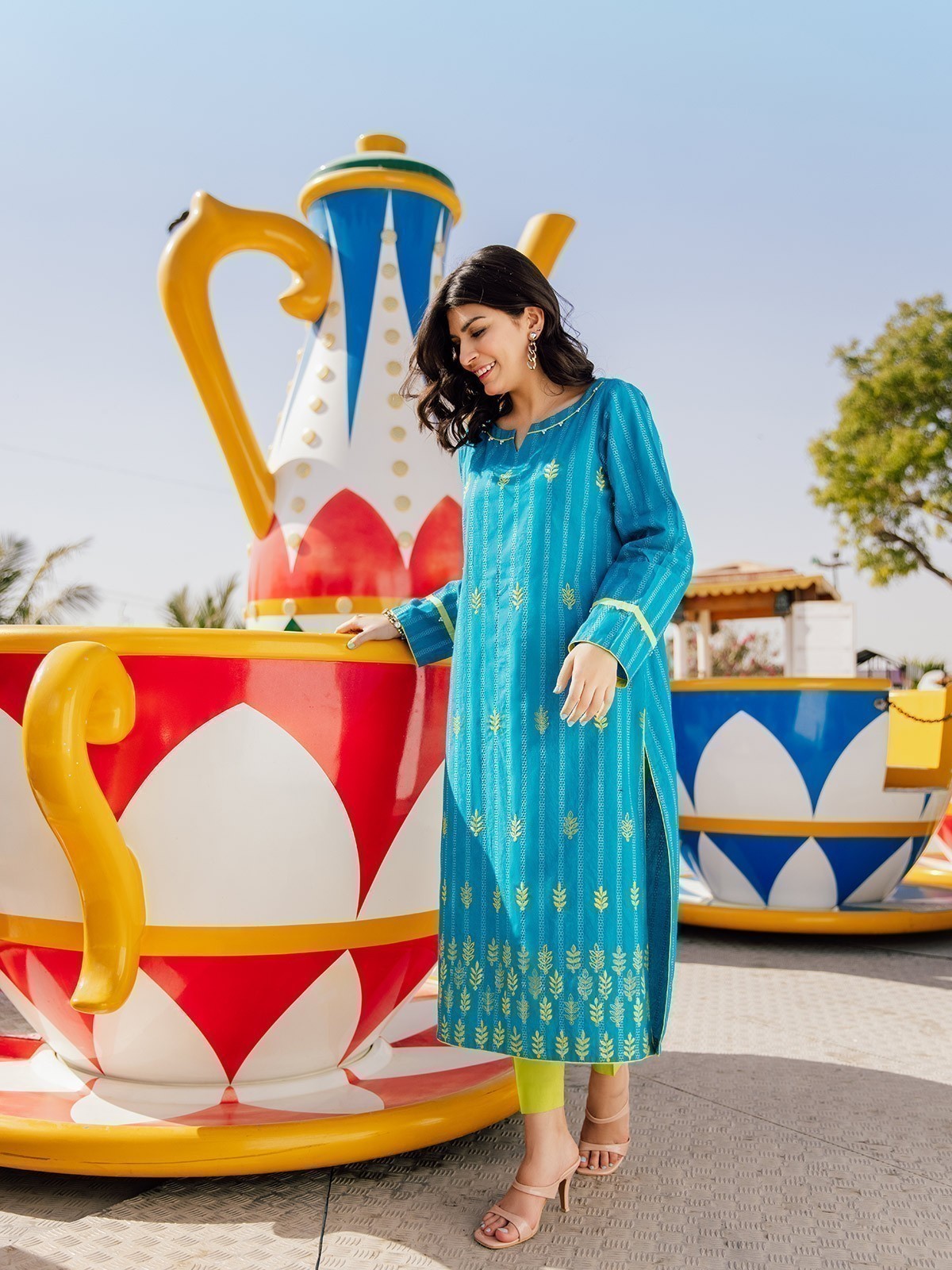 Edenrobe - Pret 1Pc Embroidered Jacquard Shirt - EWTKE21-67451