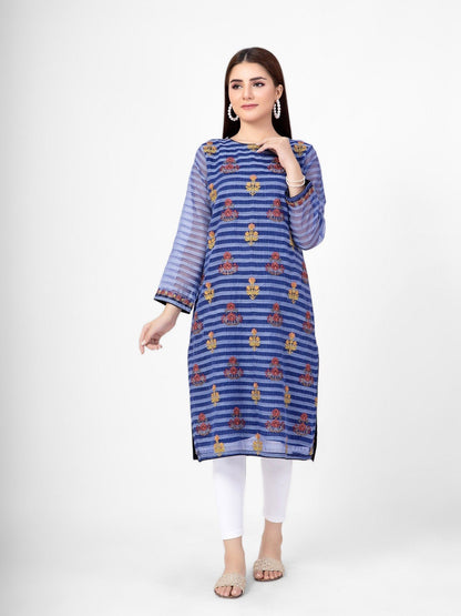 Edenrobe - Pret 1Pc Embroidered Polyester Shirt - EWTKE21-67455