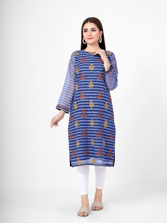 Edenrobe - Pret 1Pc Embroidered Polyester Shirt - EWTKE21-67455