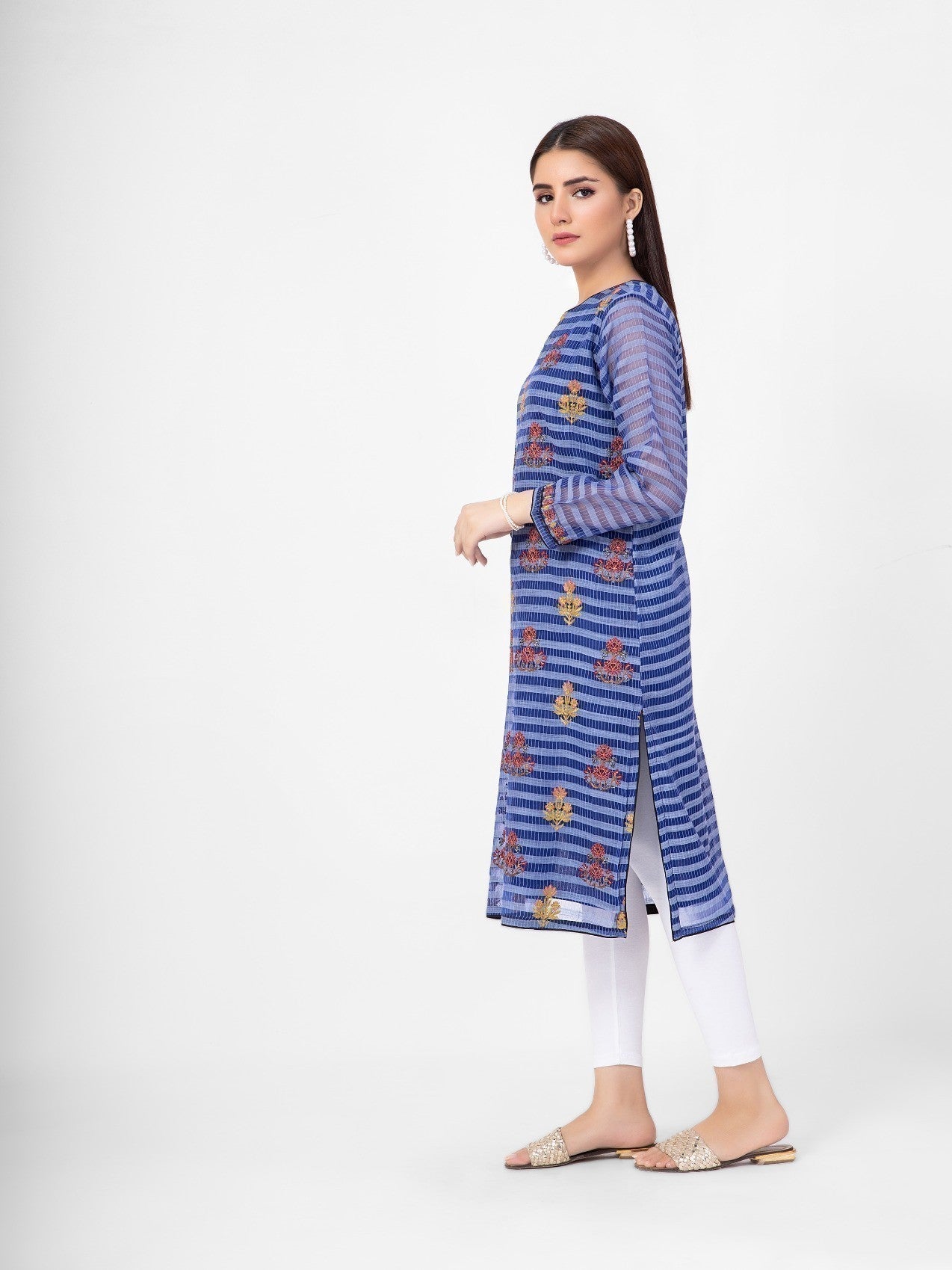 Edenrobe - Pret 1Pc Embroidered Polyester Shirt - EWTKE21-67455