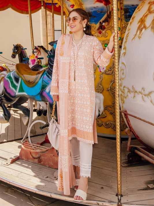 Edenrobe - Pret 2Pc Embroidered Lawn Shirt Dupatta - EWTKE21-67476 (2PC-D)