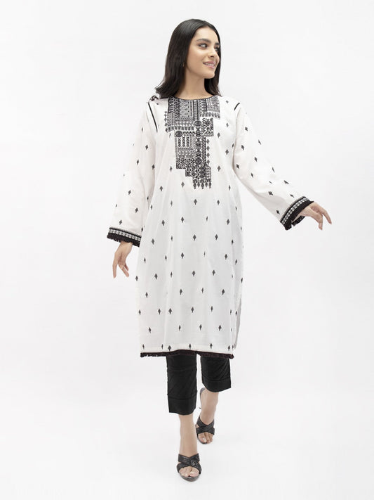 Edenrobe - Pret 1Pc Embroidered Cambric Shirt - EWTKE21-67481