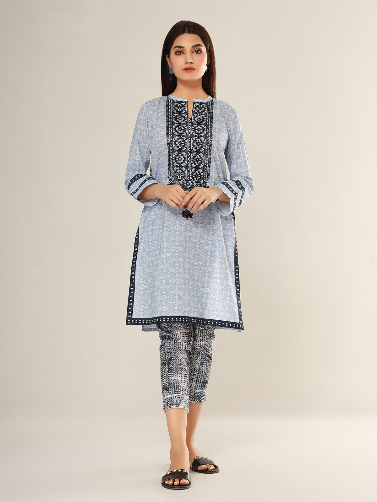 Edenrobe - Pret 2Pc Embroidered Lawn Shirt Trouser - EWTKE21-67511 (2PCS)