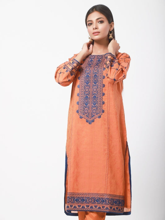 Edenrobe - Pret 2Pc Embroidered Lawn Shirt Trouser - EWTKE21-67514 (2-PCS)