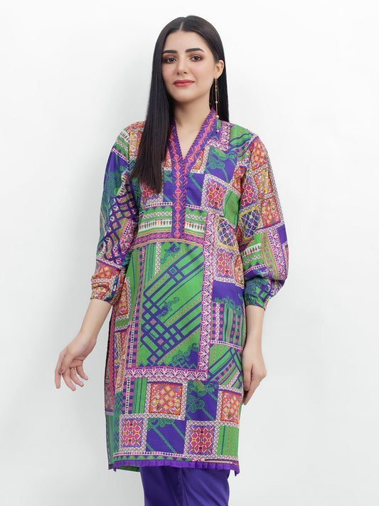 Edenrobe - Pret 2Pc Embroidered Lawn Shirt Trouser - EWTKE21-67525 (2-PCS)