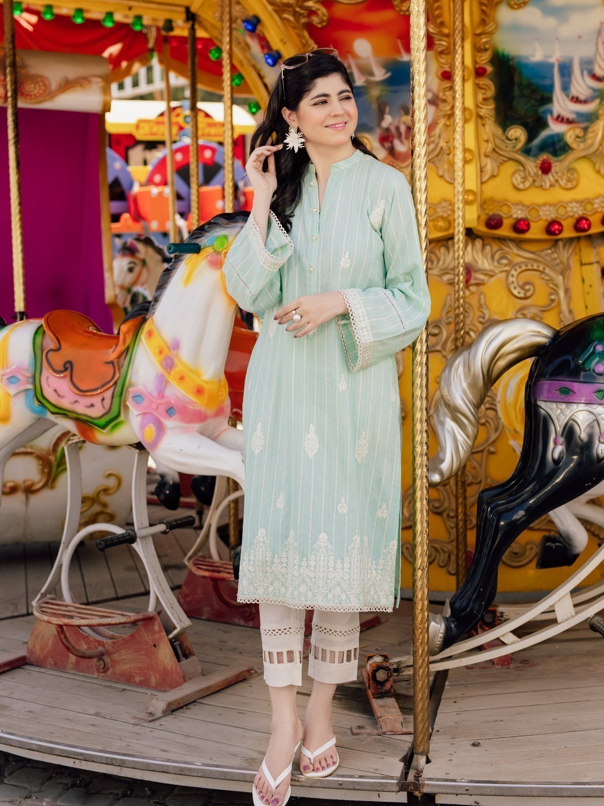 Edenrobe - Pret 1Pc Embroidered Lawn Shirt - EWTKE21-67545
