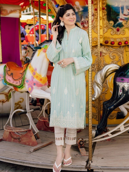 Edenrobe - Pret 1Pc Embroidered Lawn Shirt - EWTKE21-67545