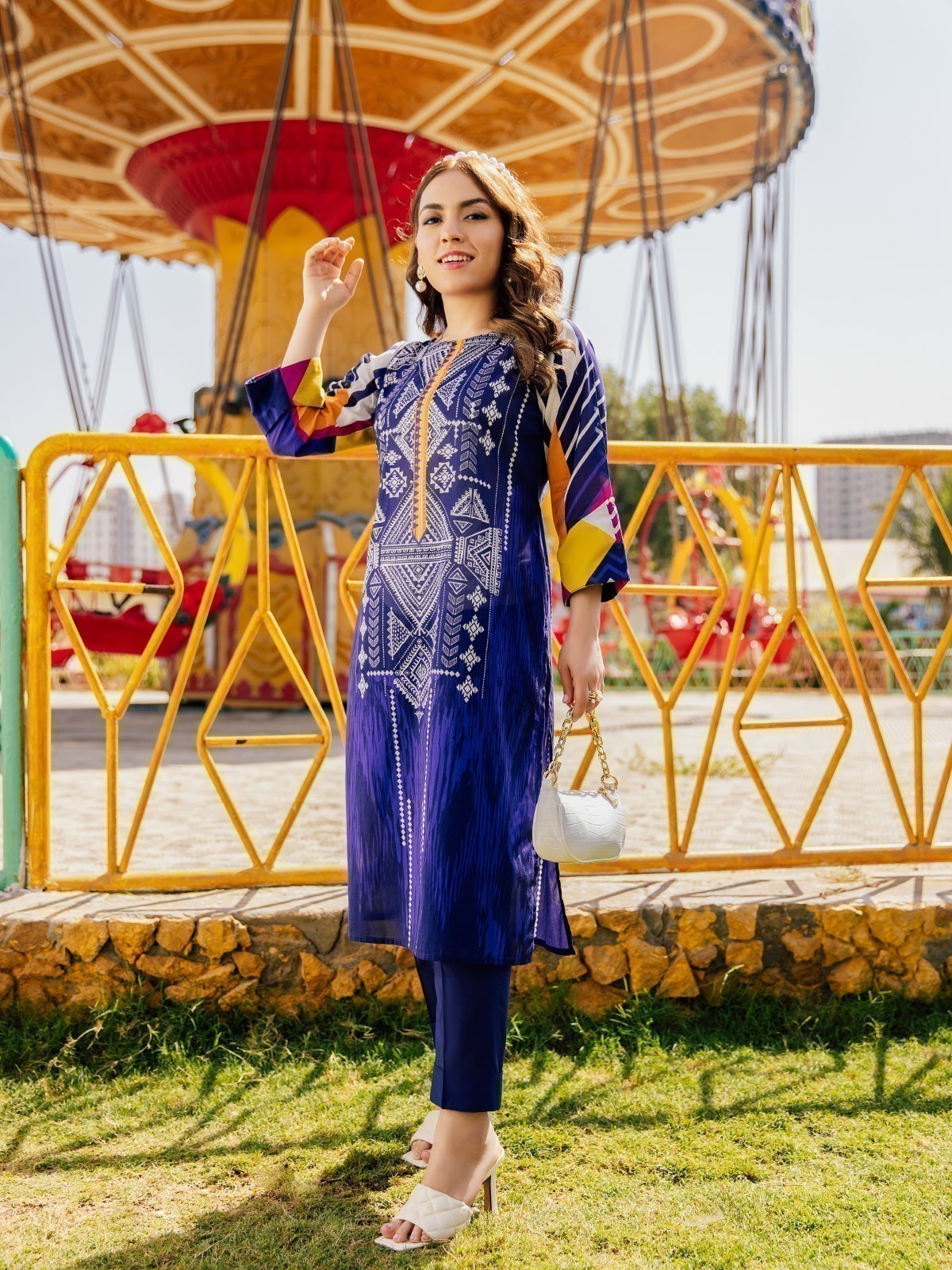 Edenrobe - Pret 2Pc Embroidered Lawn Shirt Trouser - EWTKE21-67550 (2-PCS)