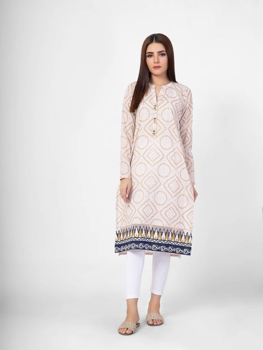 Edenrobe - Pret 1Pc Embroidered Cotton Shirt - EWTKE21-67558