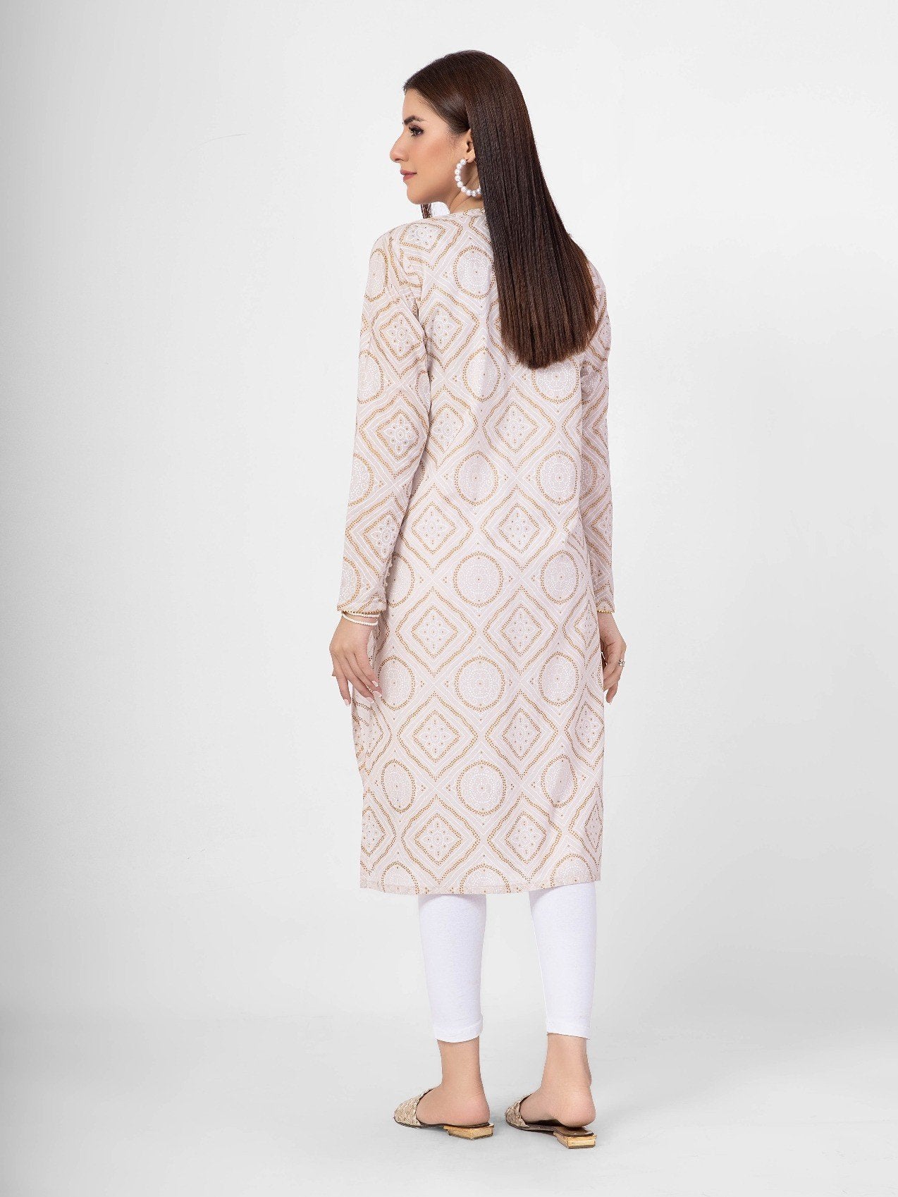 Edenrobe - Pret 1Pc Embroidered Cotton Shirt - EWTKE21-67558