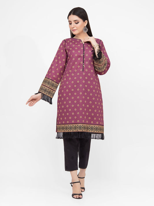Edenrobe - Pret 1Pc Printed Khaddar Shirt - EWTKP21-68136