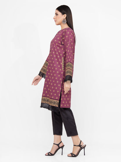 Edenrobe - Pret 1Pc Printed Khaddar Shirt - EWTKP21-68136