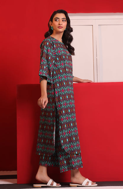 Orient - Stitched 2 Piece Printed Khaddar Shirt and Khaddar Pant