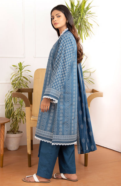 Orient - Unstitched 3 Piece Printed Lawn Shirt And Net Lawn Dupatta