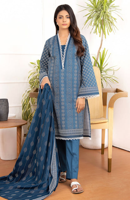 Orient - Unstitched 3 Piece Printed Lawn Shirt And Net Lawn Dupatta