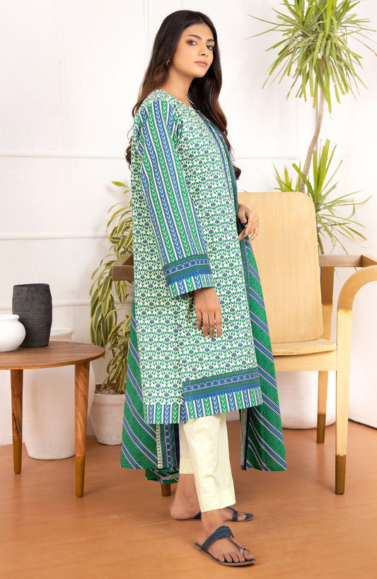 Orient - Unstitched 3 Piece Printed Lawn Shirt And Net Lawn Dupatta