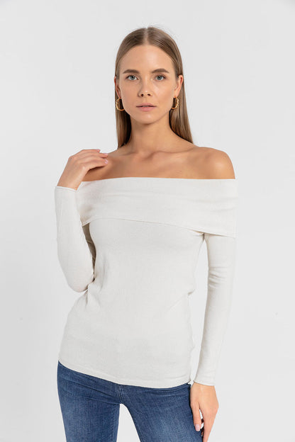 BTW - OFF SHOULDER SWEATER