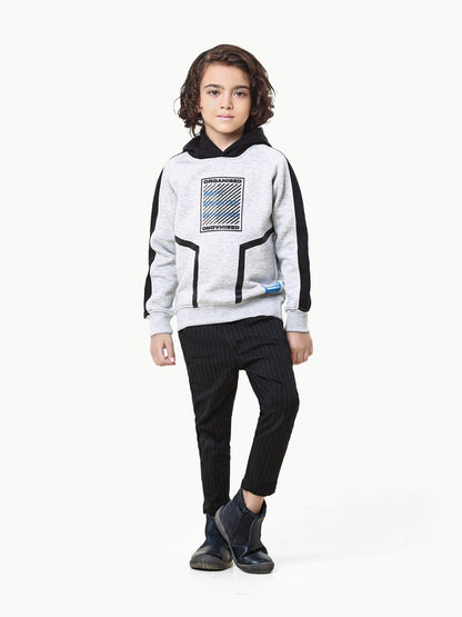 Edenrobe - Boy's Heather Grey Hoodie - EBTH22-002